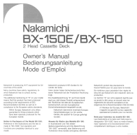 Nakamichi BX-150-BX-150E-Owner-Manual